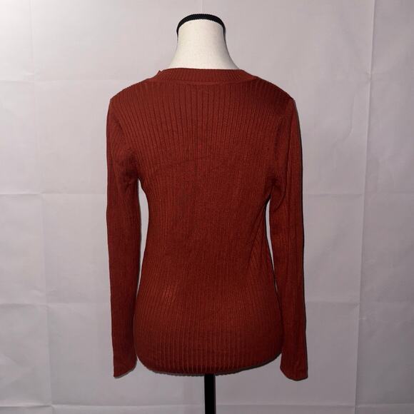 No Boundaries Rib V-neck Button Front Pullover Juniors' size large(11-13) - Picture 2 of 8